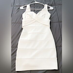 Emerald Sundae White Mini Bandage Dress